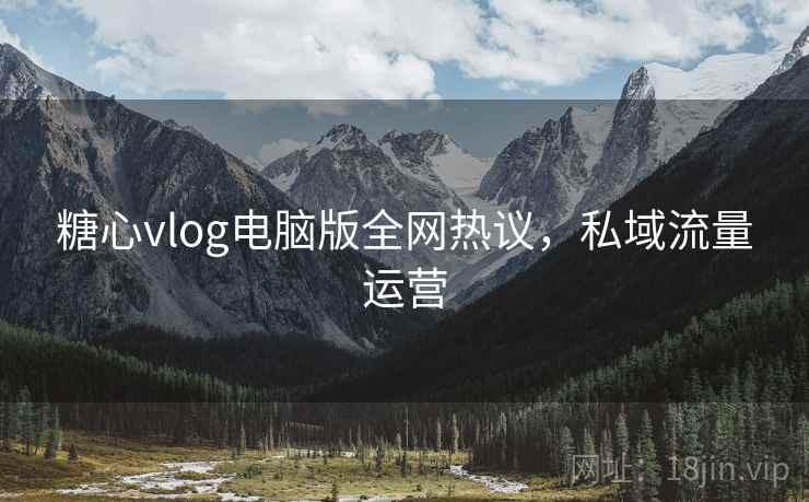 糖心vlog电脑版全网热议,私域流量运营