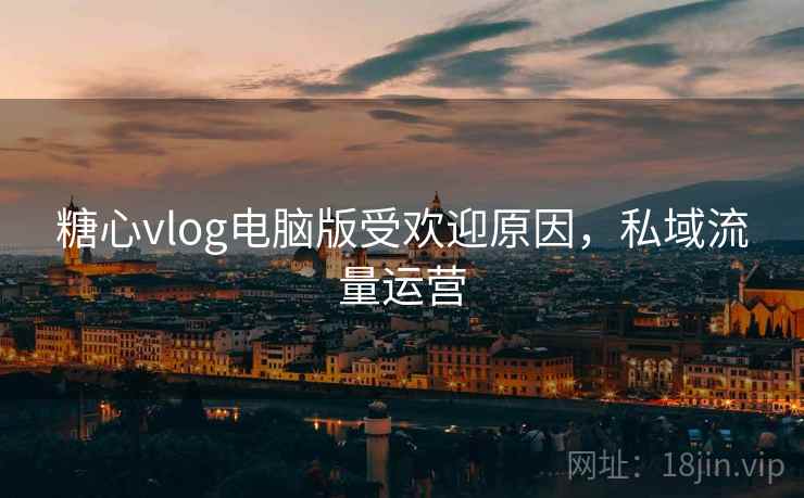 糖心vlog电脑版受欢迎原因,私域流量运营